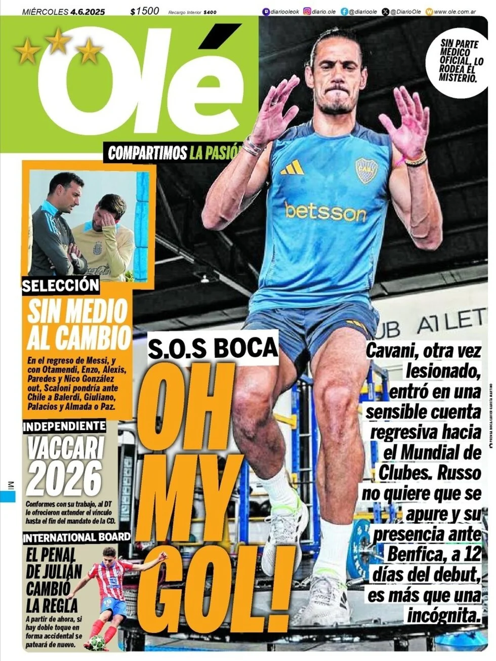 anteprima della prima pagina di ol del 04/06/2025