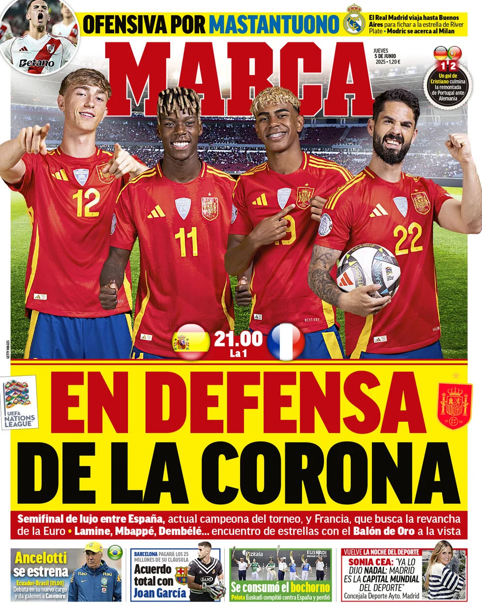 anteprima della prima pagina di marca del 05/06/2025