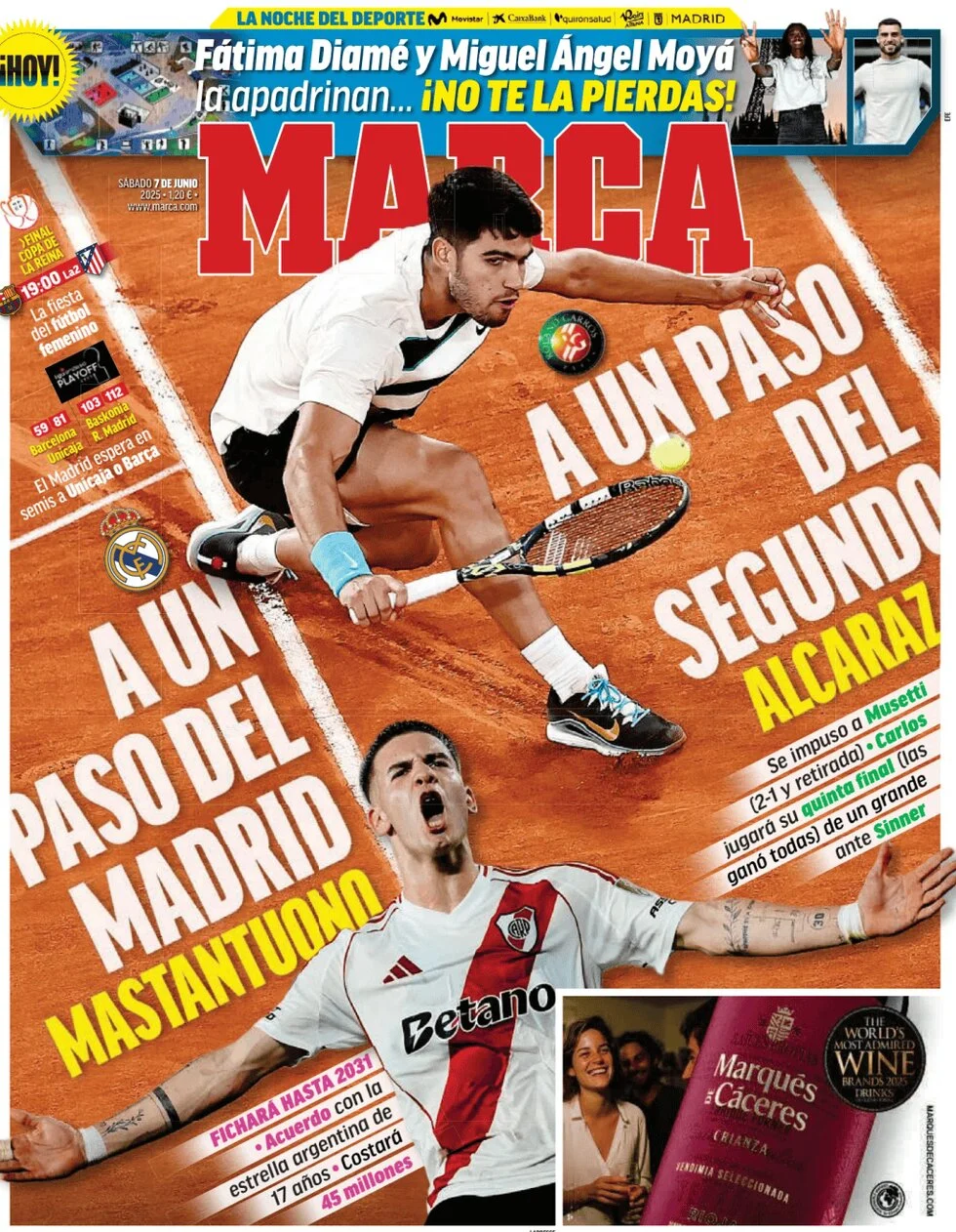 anteprima della prima pagina di marca del 07/06/2025