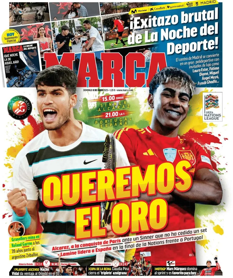 anteprima della prima pagina di marca del 08/06/2025