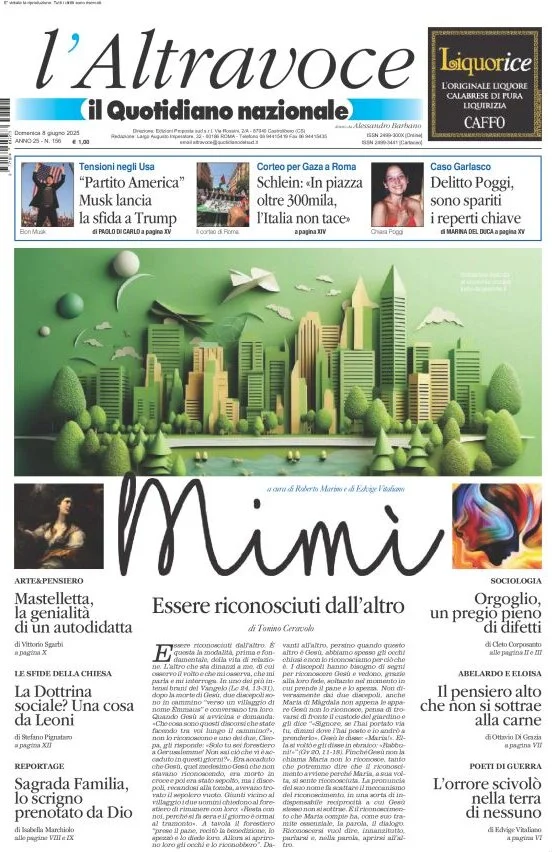 anteprima della prima pagina di il-quotidiano-del-sud-laltravoce del 08/06/2025