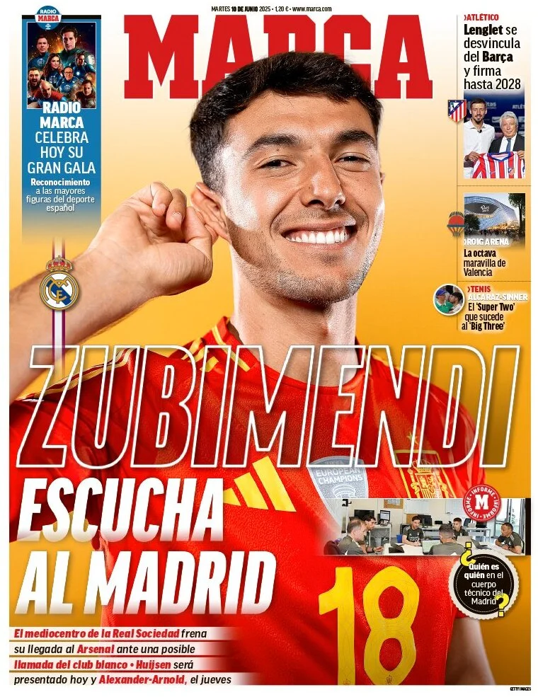 anteprima della prima pagina di marca del 09/06/2025