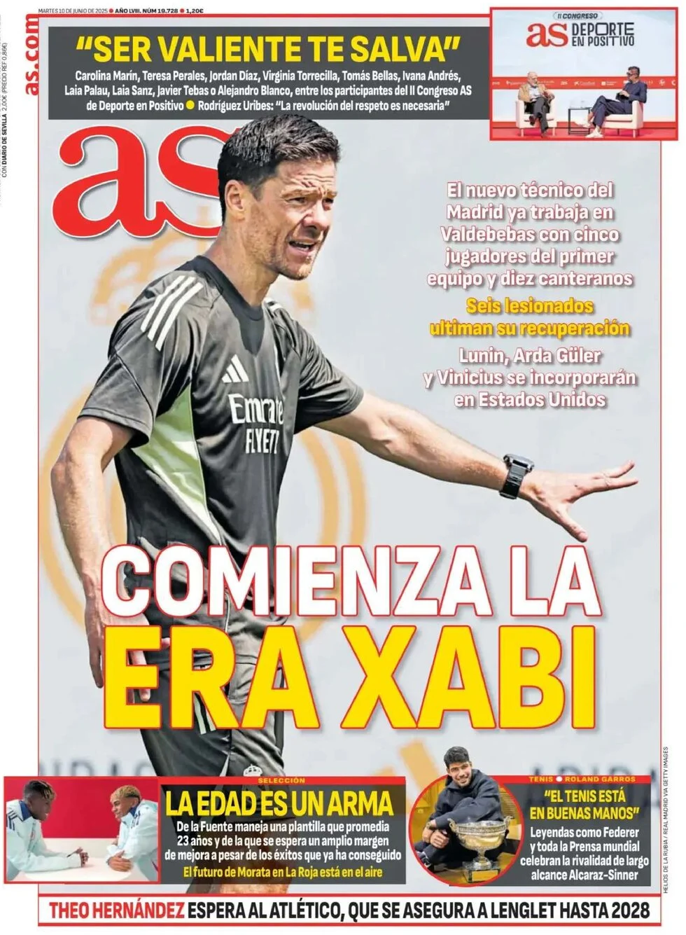anteprima della prima pagina di as-madrid del 10/06/2025