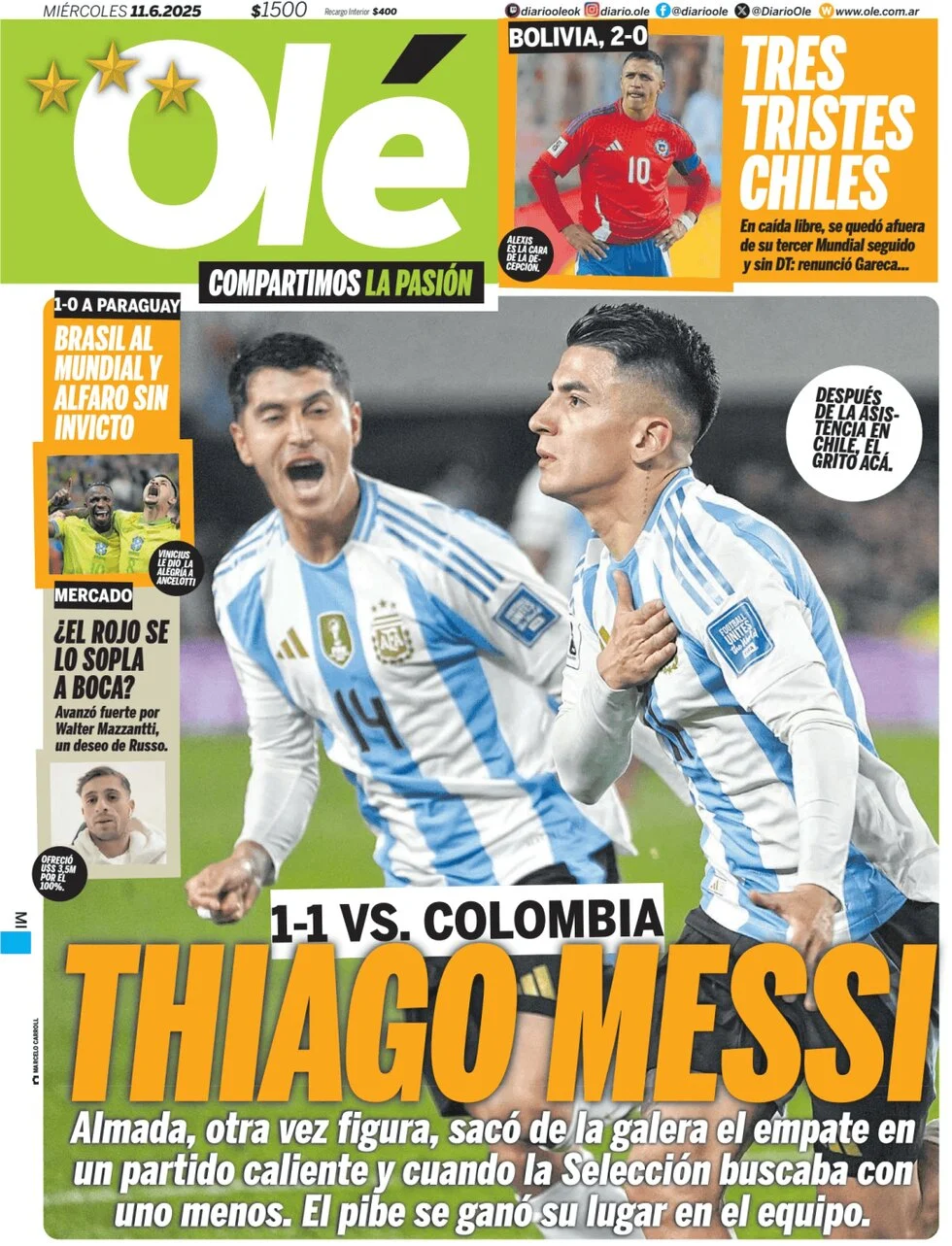 anteprima della prima pagina di ol del 11/06/2025