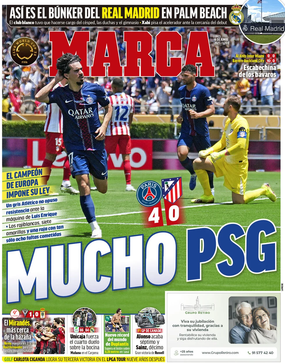 anteprima della prima pagina di marca del 16/06/2025