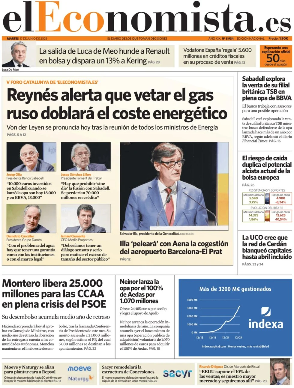 anteprima della prima pagina di el-economista del 17/06/2025
