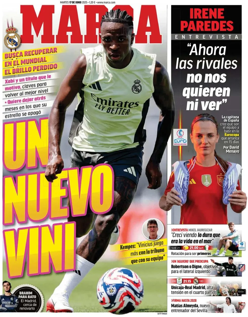 anteprima della prima pagina di marca del 17/06/2025