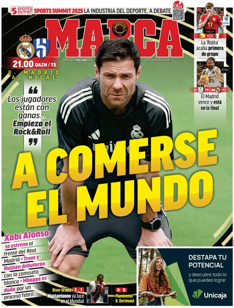 anteprima della prima pagina di marca del 18/06/2025