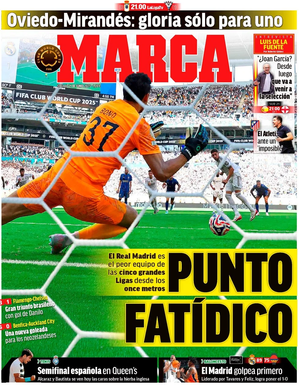 anteprima della prima pagina di marca del 21/06/2025