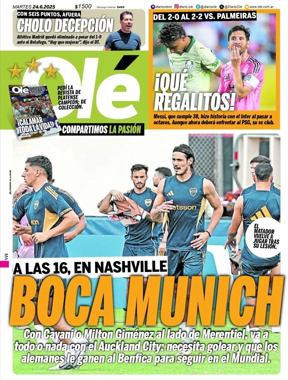 anteprima della prima pagina di ol del 24/06/2025