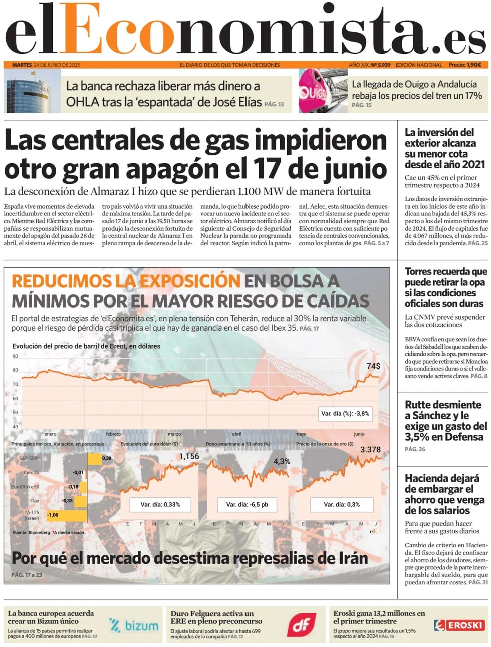 anteprima della prima pagina di el-economista del 24/06/2025