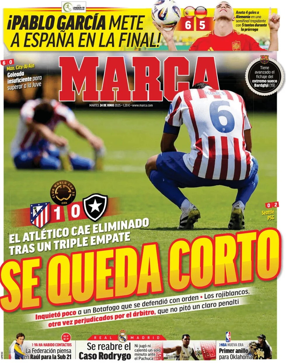 anteprima della prima pagina di marca del 24/06/2025