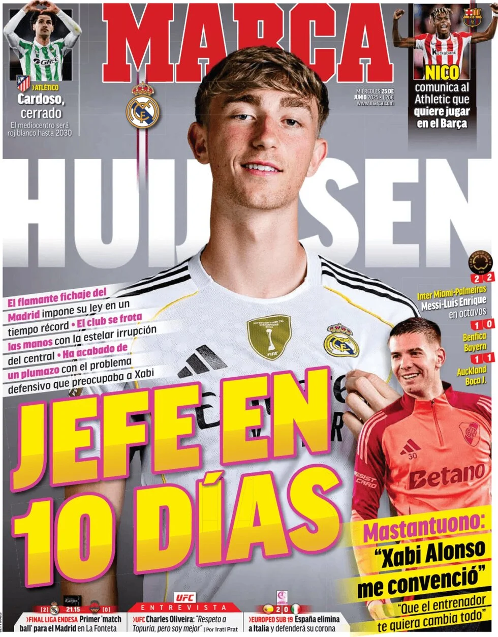 anteprima della prima pagina di marca del 25/06/2025