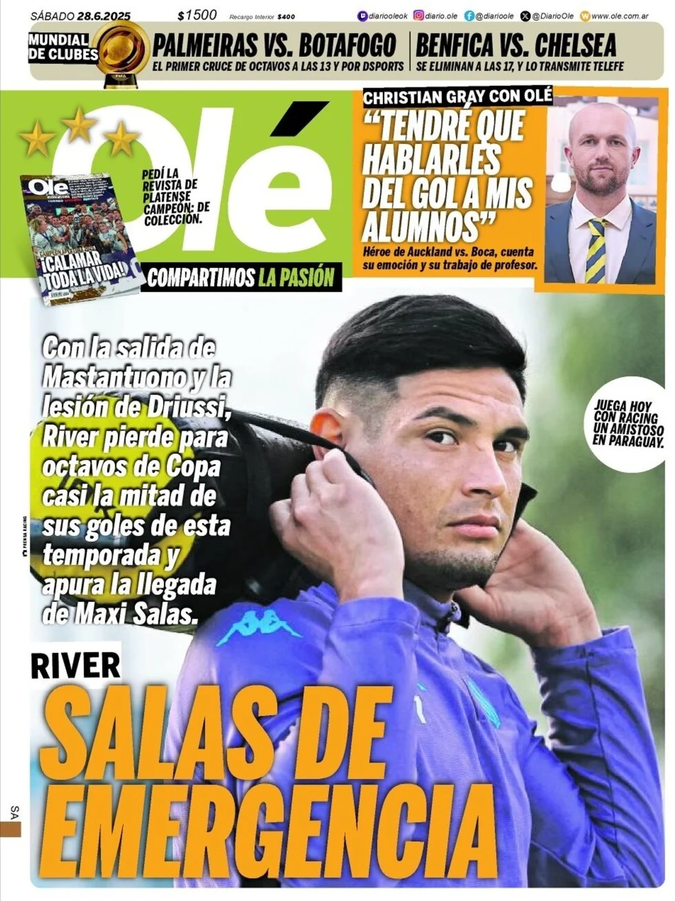 anteprima della prima pagina di ol del 28/06/2025