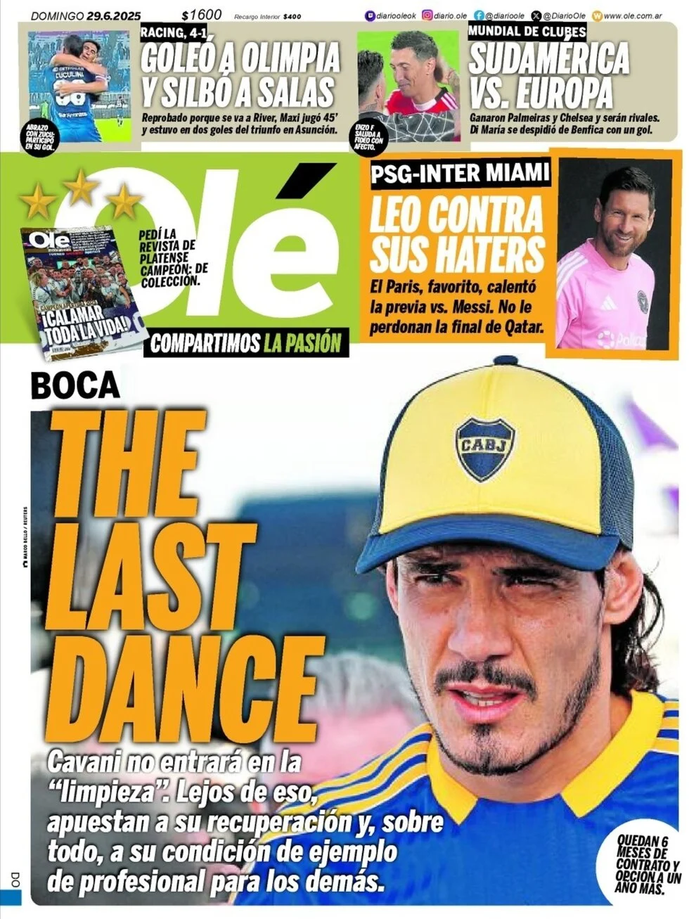 anteprima della prima pagina di ol del 29/06/2025