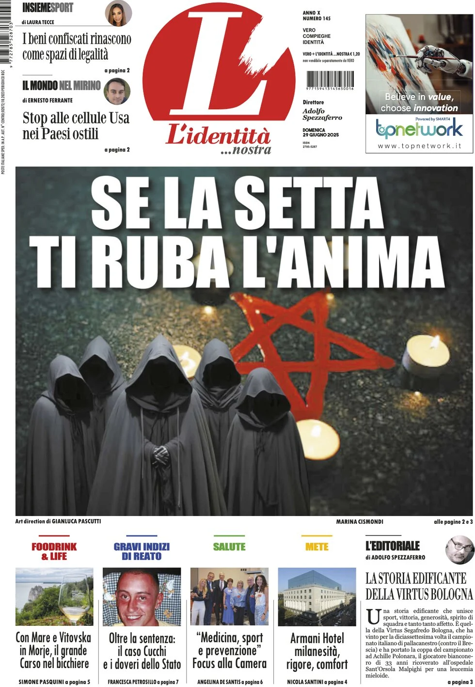 anteprima della prima pagina di lidentit del 29/06/2025