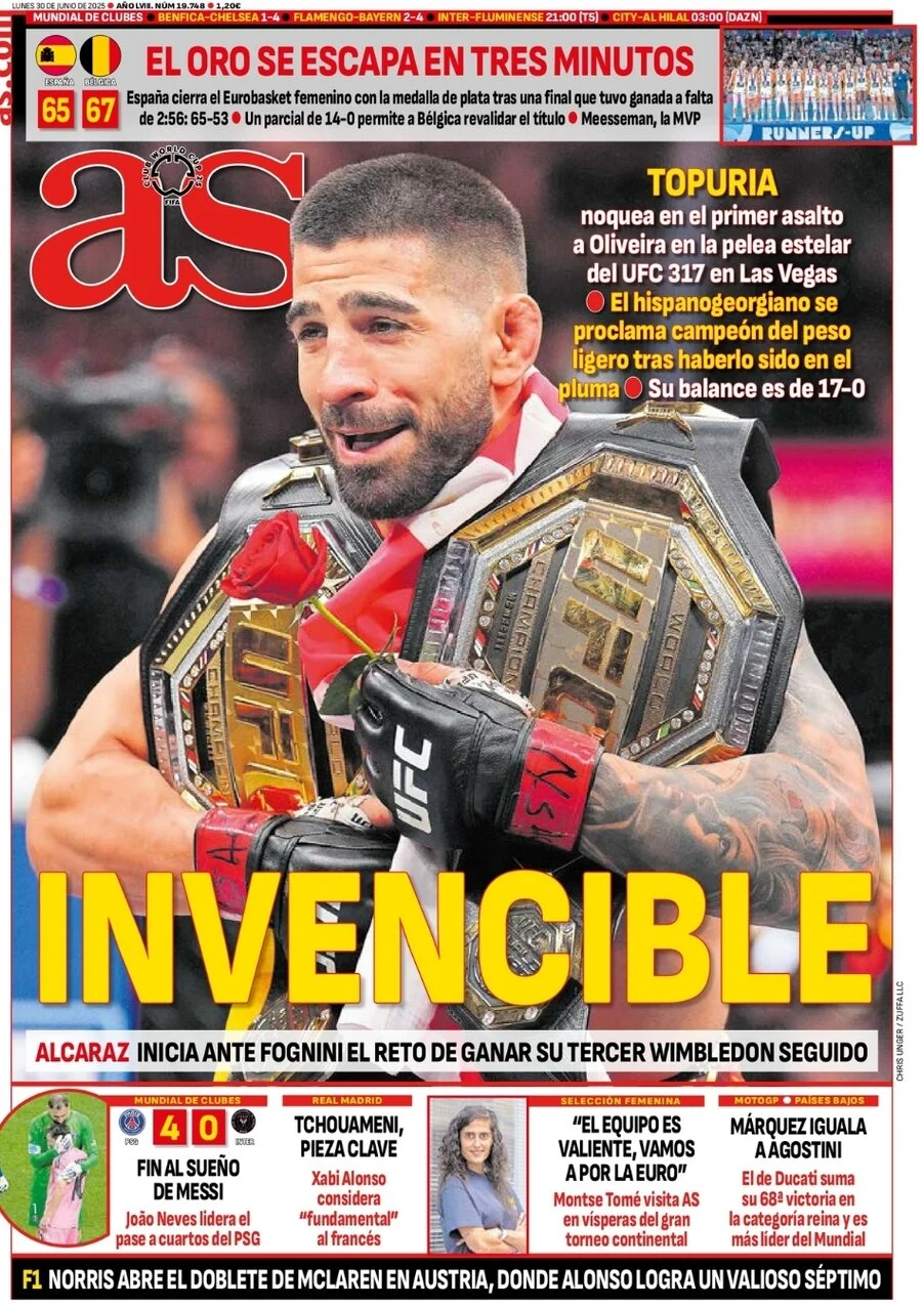 anteprima della prima pagina di as-madrid del 30/06/2025