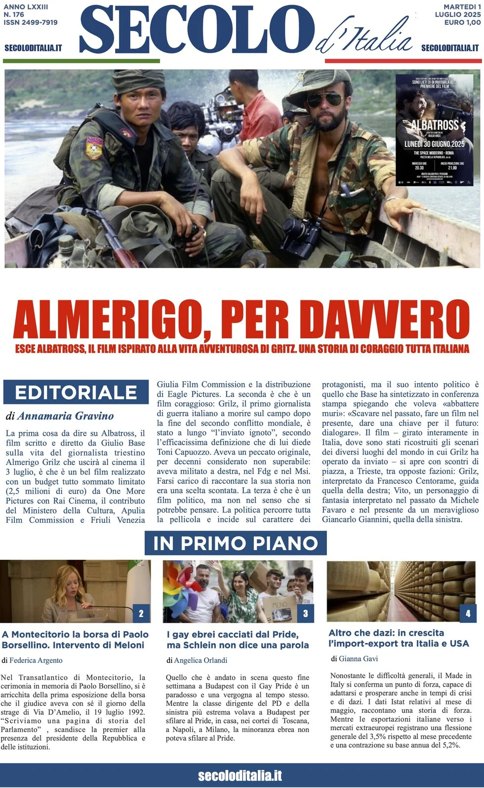 anteprima della prima pagina di secolo-ditalia del 01/07/2025