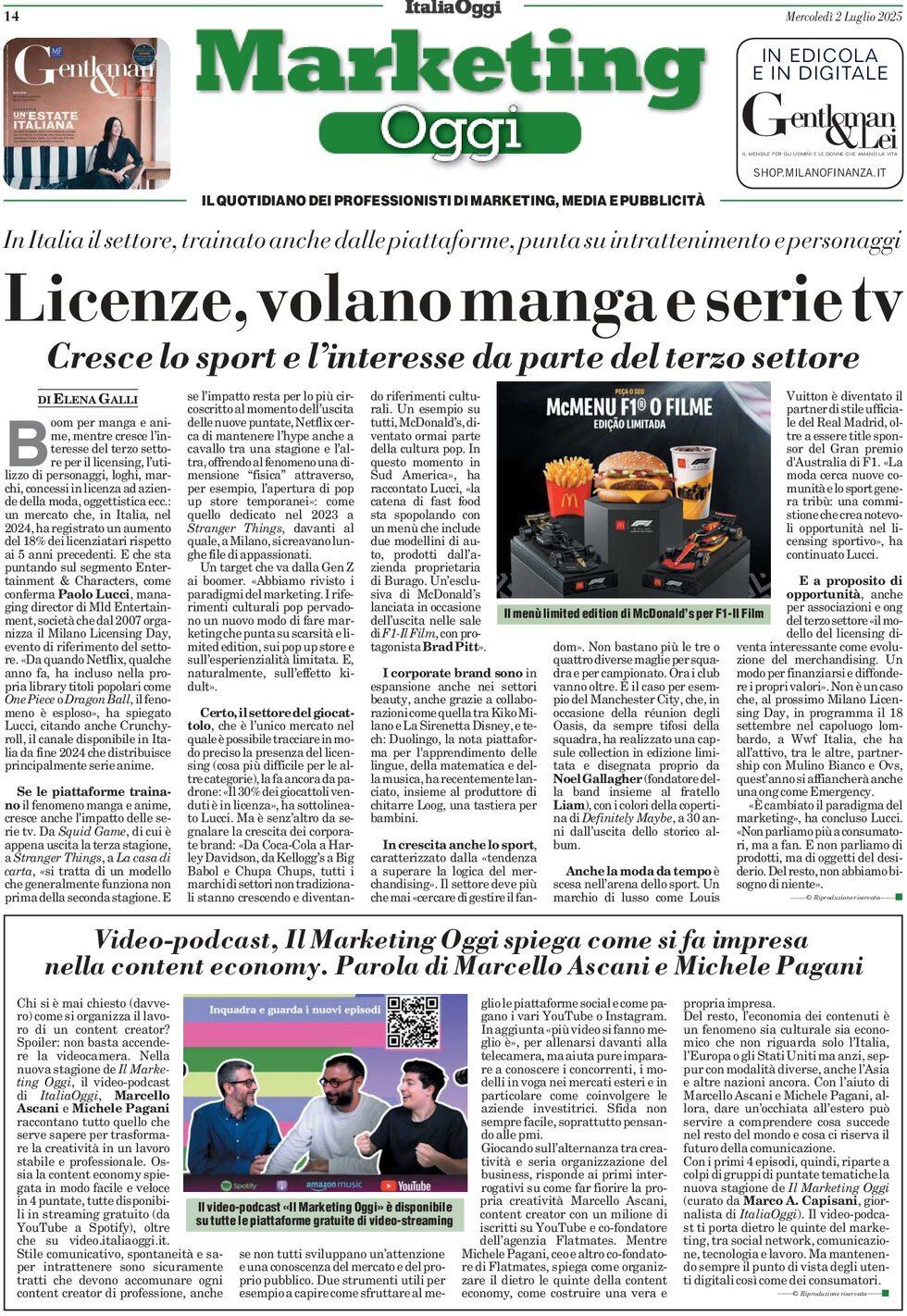 anteprima della prima pagina di marketing-oggi del 02/07/2025