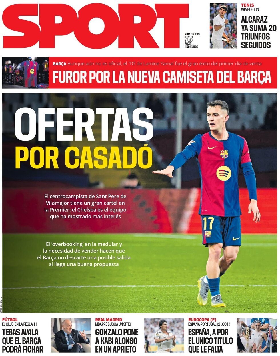 anteprima della prima pagina di SPORT (Barcelona)