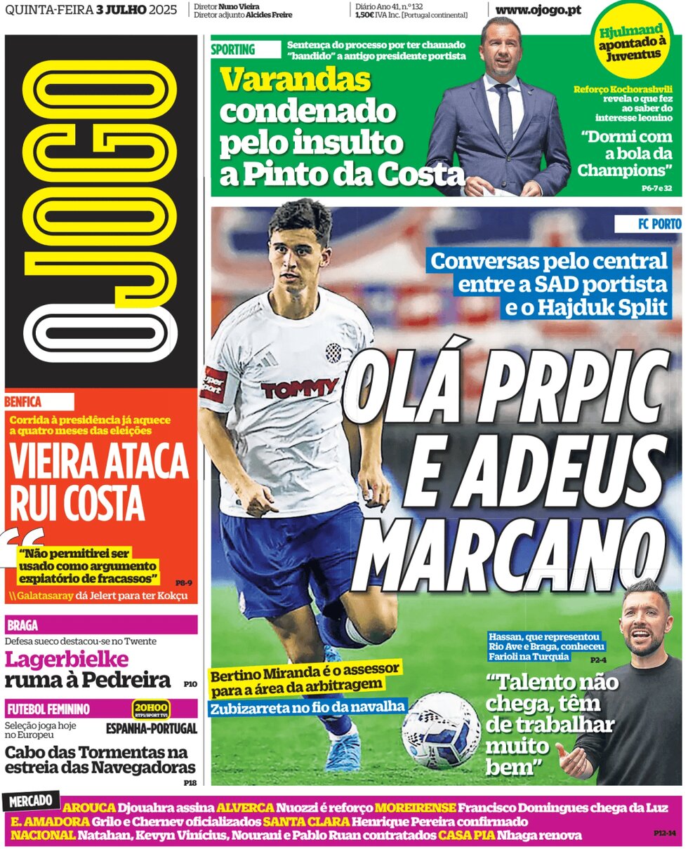 anteprima della prima pagina di O Jogo
