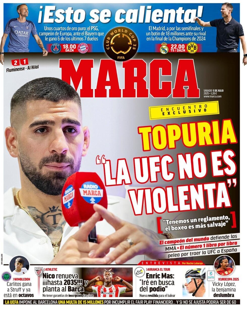anteprima della prima pagina di marca del 05/07/2025