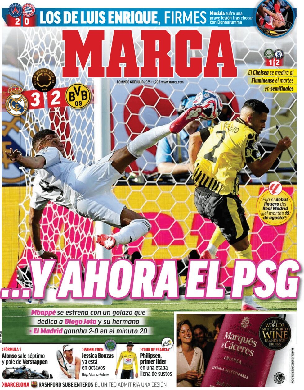 anteprima della prima pagina di marca del 06/07/2025
