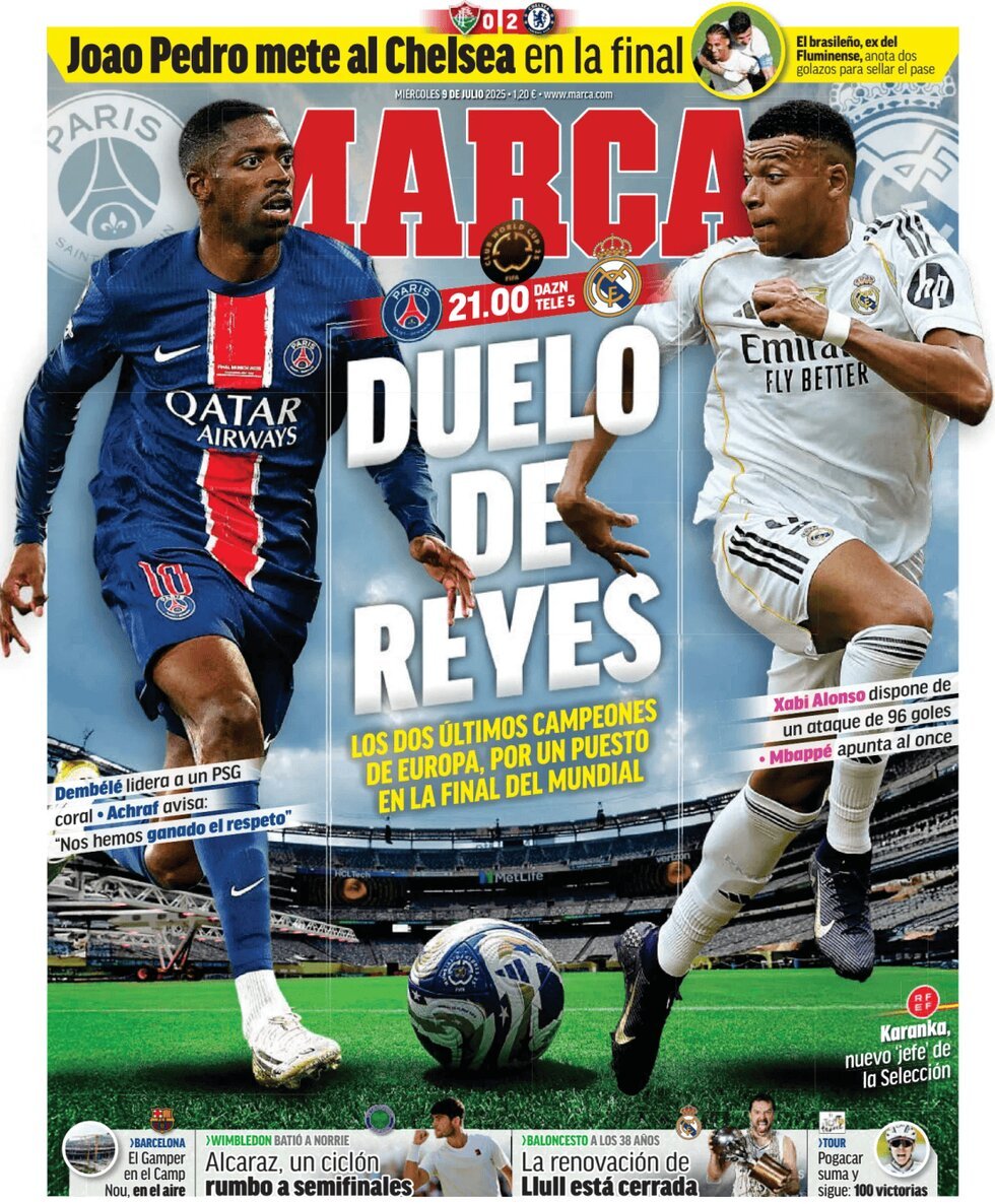 anteprima della prima pagina di marca del 09/07/2025