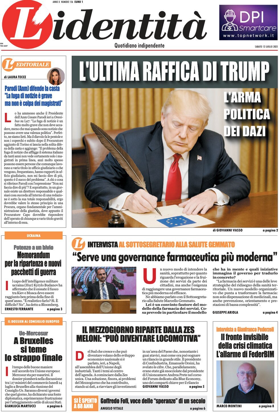 anteprima della prima pagina di L'Identità