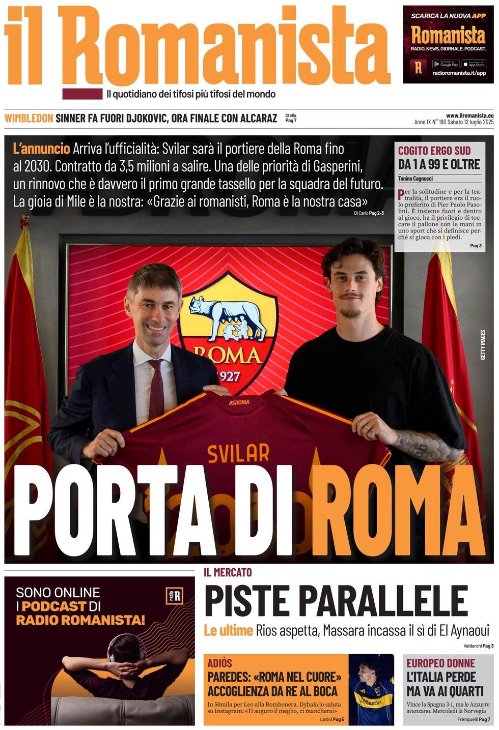anteprima della prima pagina di Il Romanista
