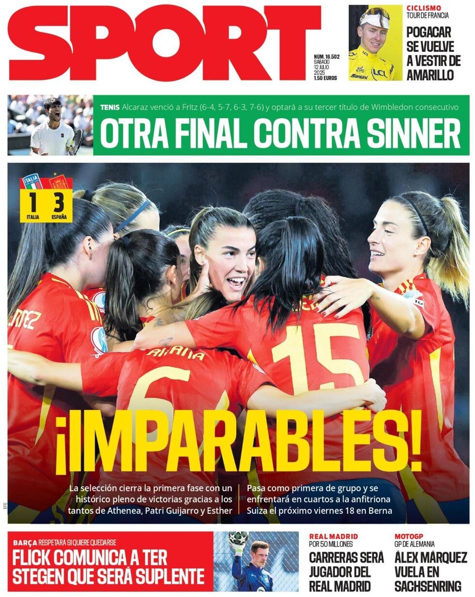 anteprima della prima pagina di SPORT (Barcelona)