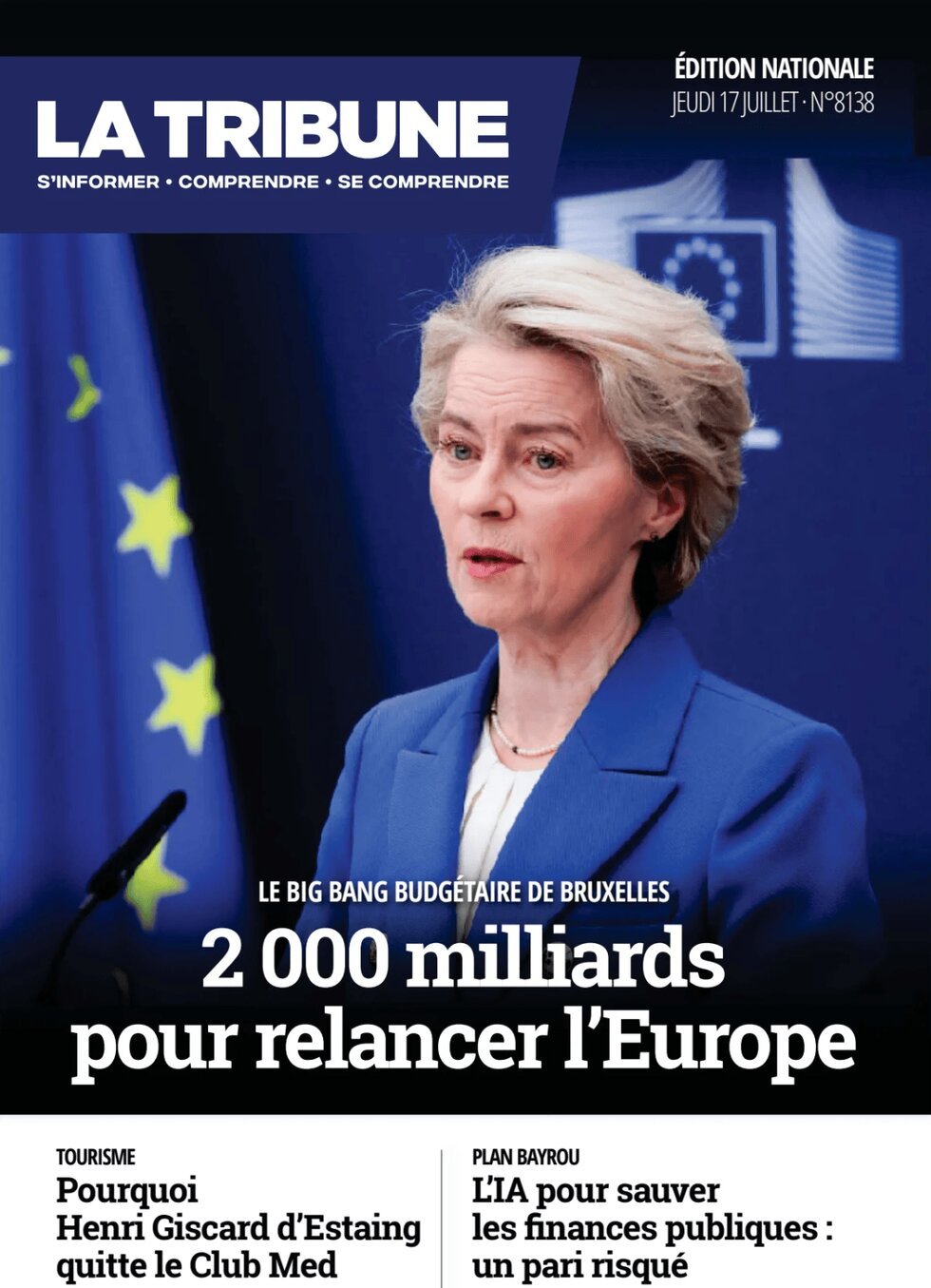 anteprima della prima pagina di La Tribune
