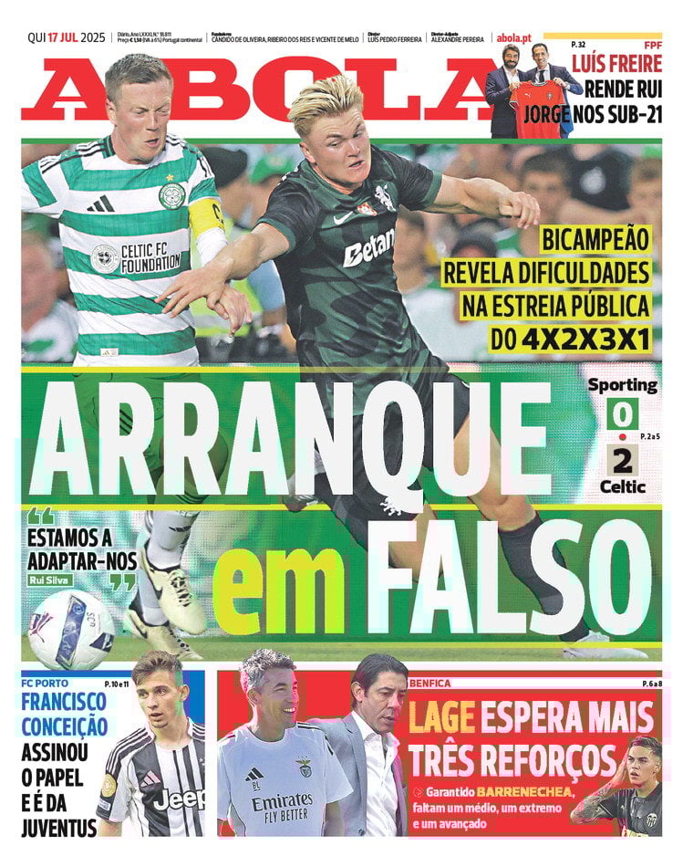 anteprima della prima pagina di A Bola