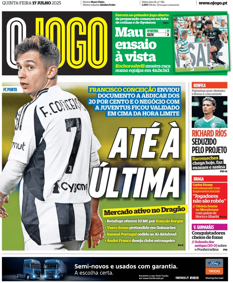 anteprima della prima pagina di O Jogo