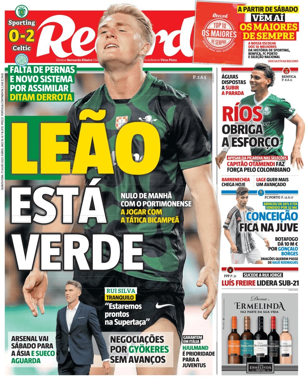 anteprima della prima pagina di Record