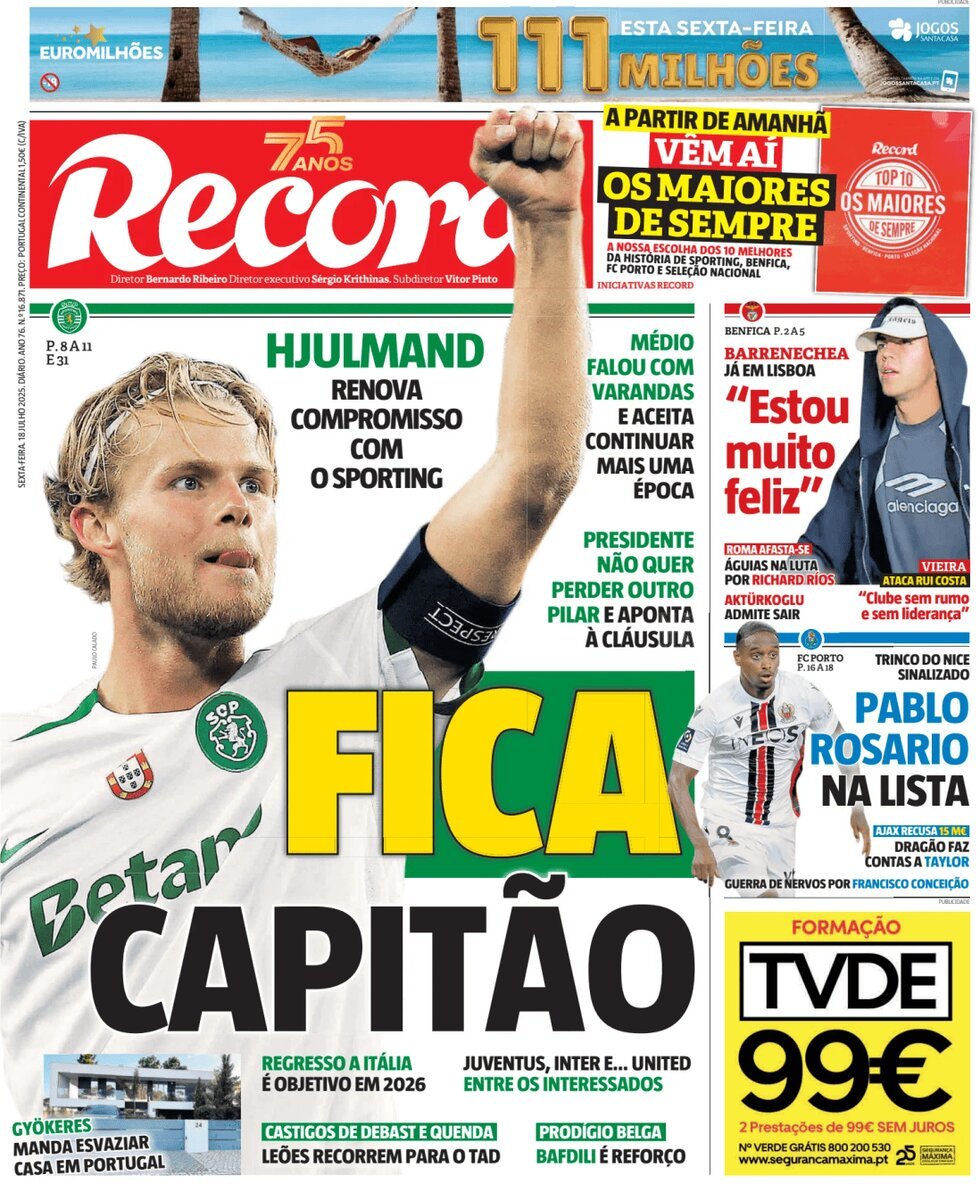 anteprima della prima pagina di Record