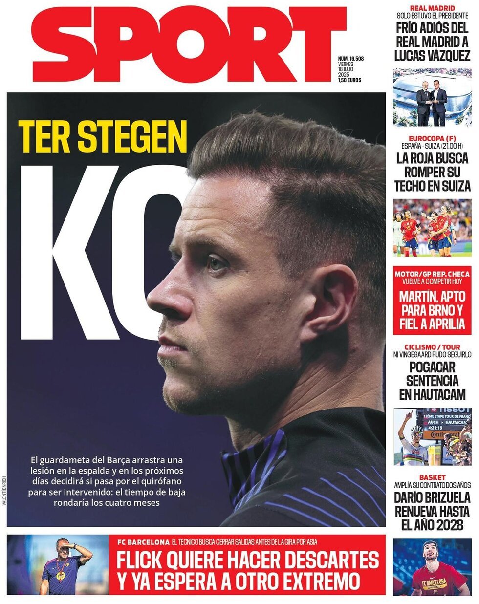 anteprima della prima pagina di SPORT (Barcelona)