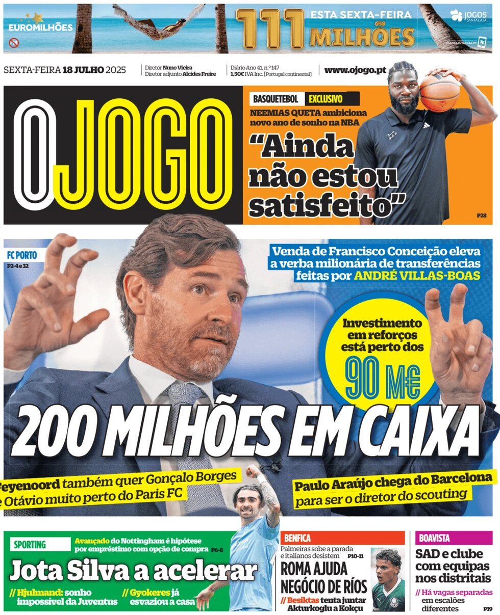 anteprima della prima pagina di O Jogo
