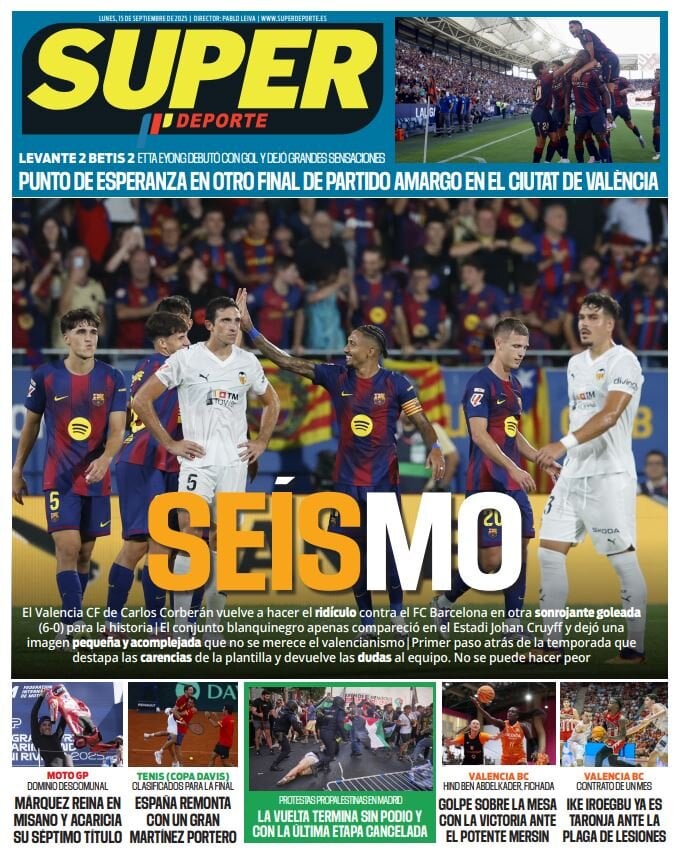 anteprima della prima pagina di Superdeporte