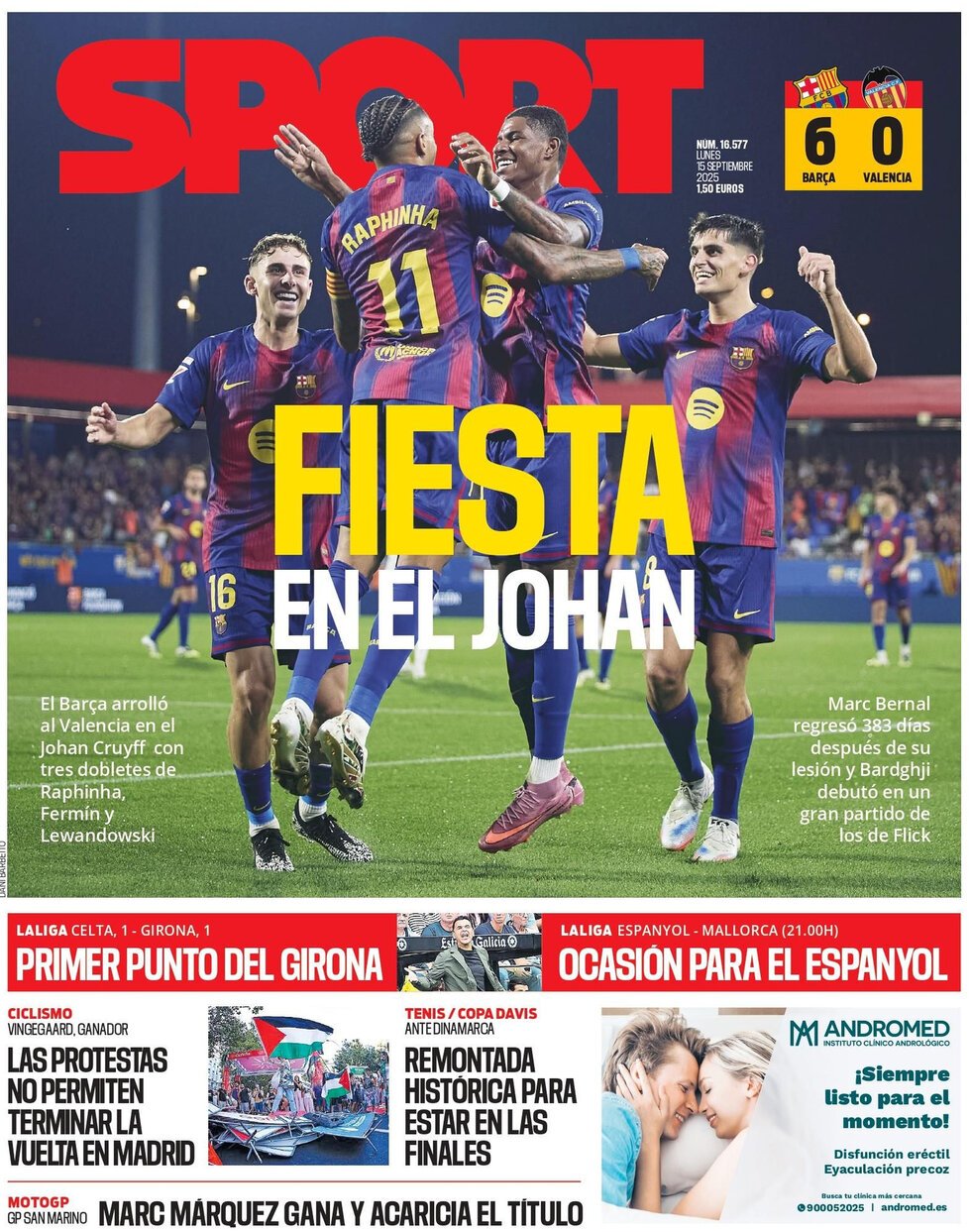 anteprima della prima pagina di SPORT (Barcelona)