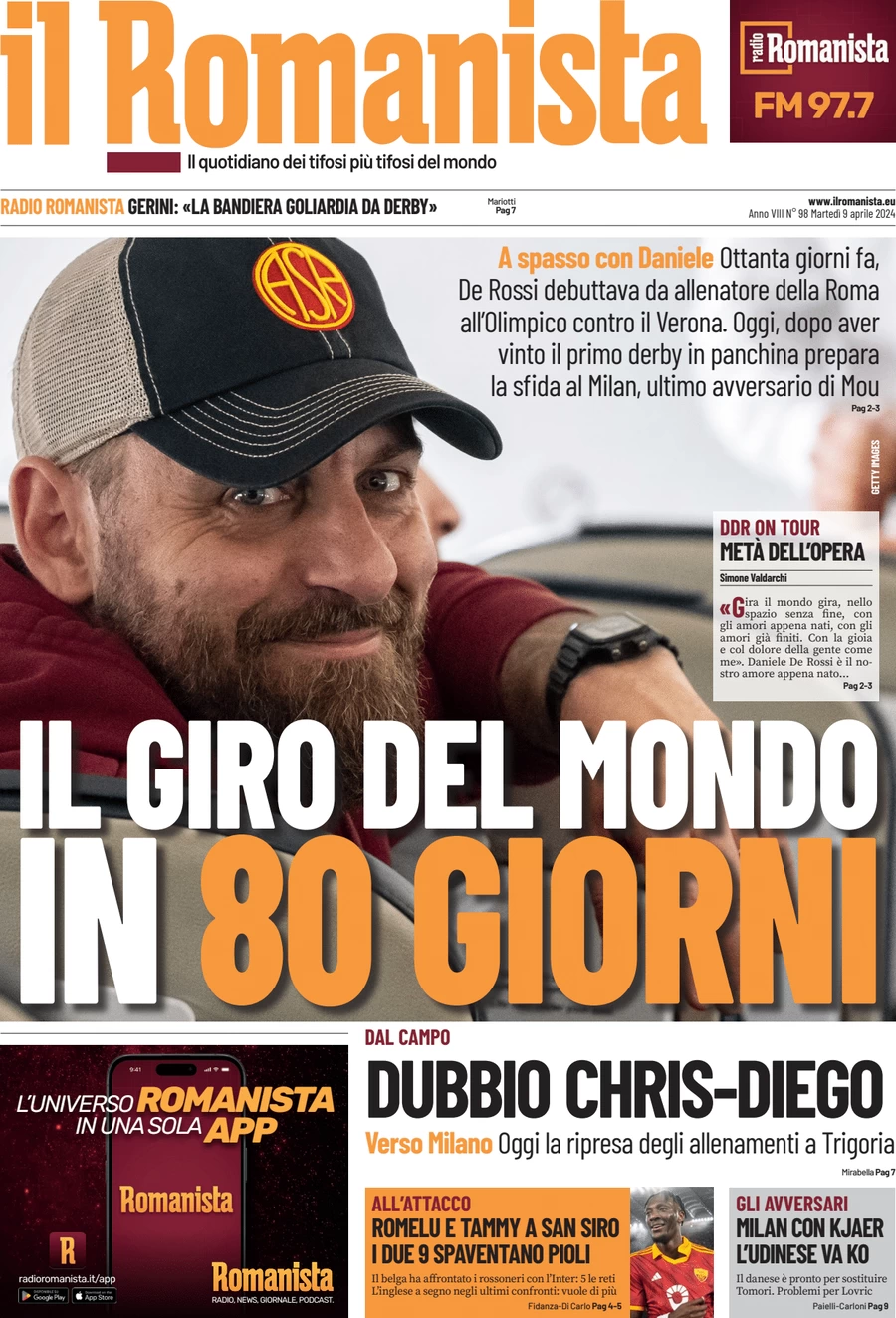 anteprima della prima pagina di il-romanista del 09/04/2024