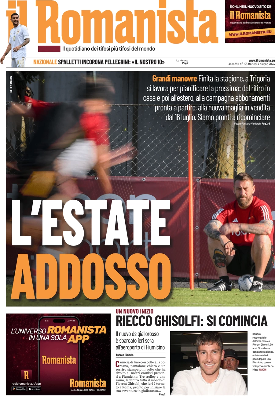 anteprima della prima pagina di il-romanista del 04/06/2024