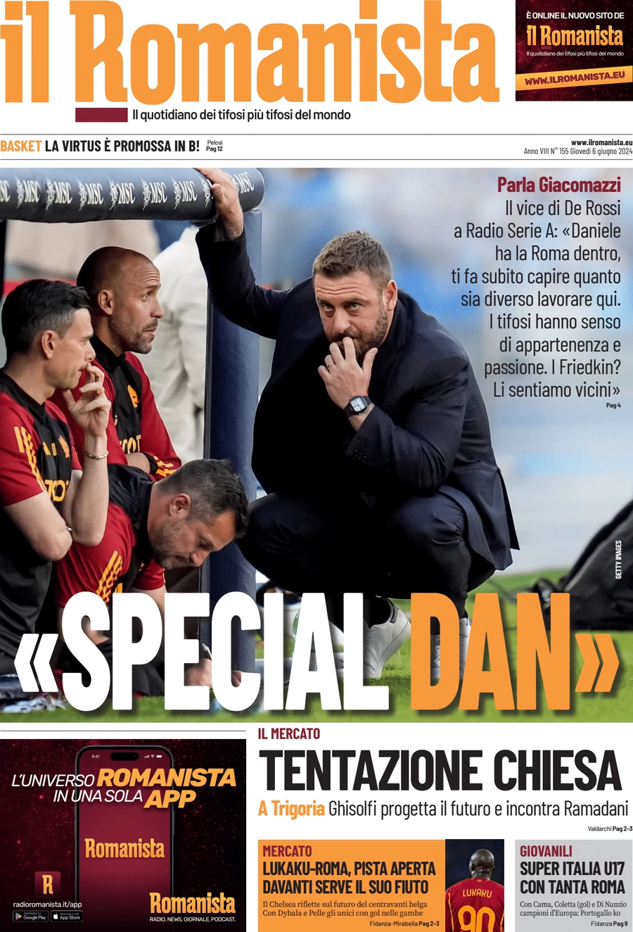 anteprima della prima pagina di il-romanista del 06/06/2024