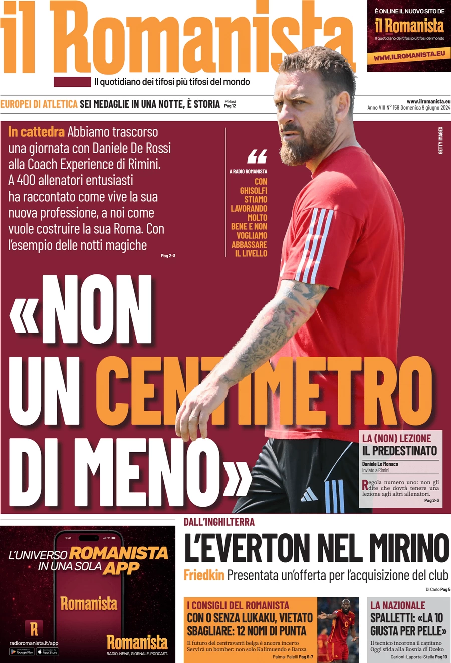 anteprima della prima pagina di il-romanista del 09/06/2024