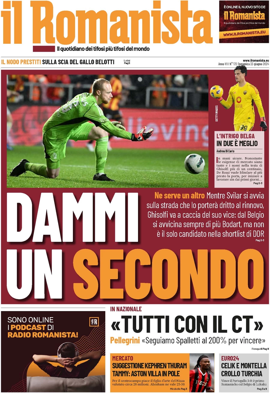 anteprima della prima pagina di il-romanista del 23/06/2024
