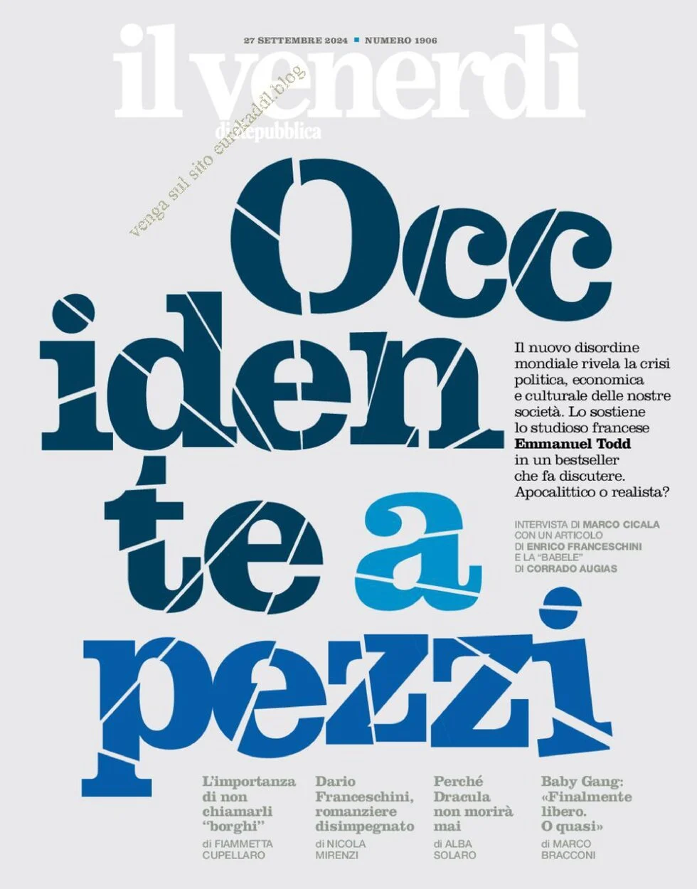 anteprima della prima pagina di il-venerd-di-repubblica del 28/09/2024