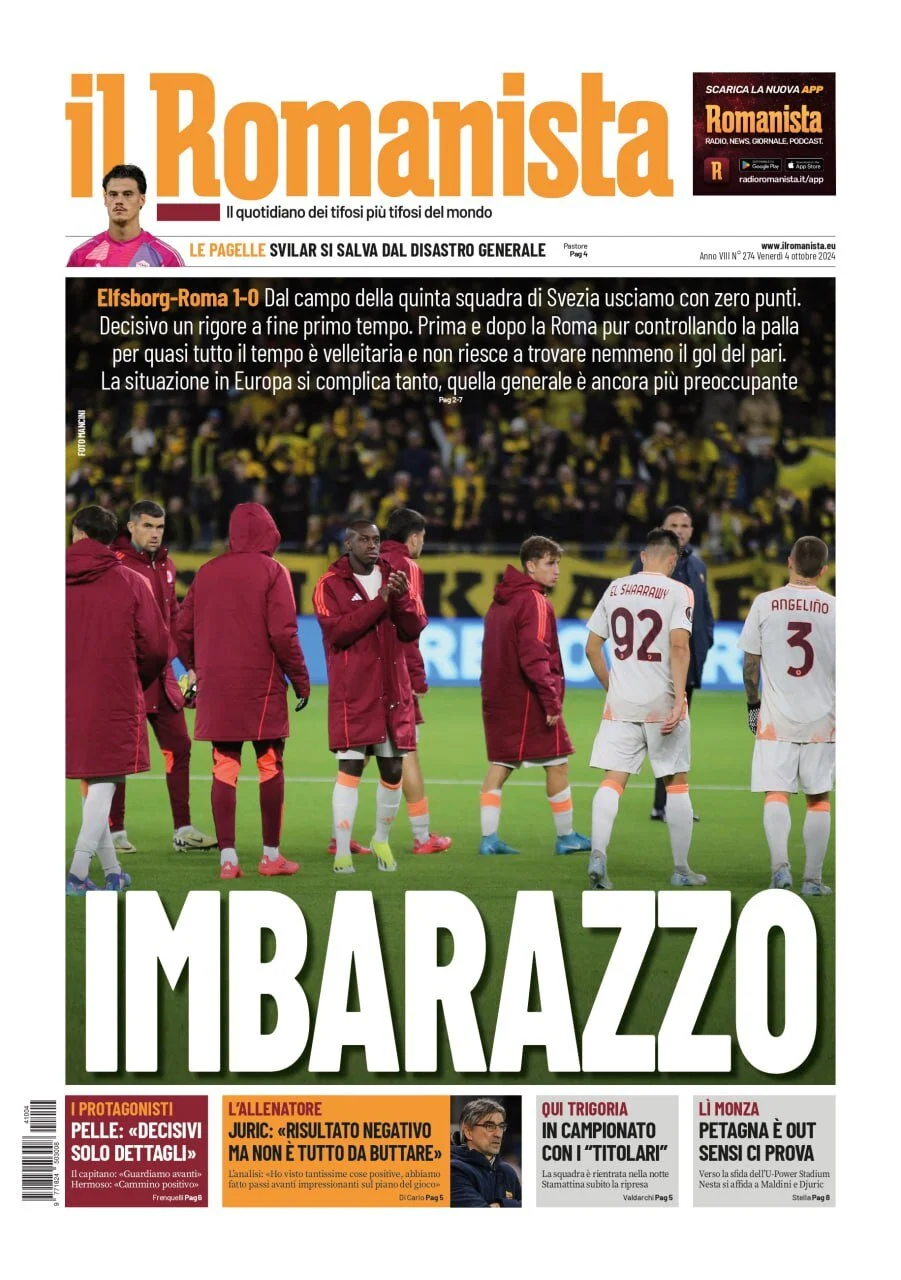 anteprima della prima pagina di il-romanista del 04/10/2024