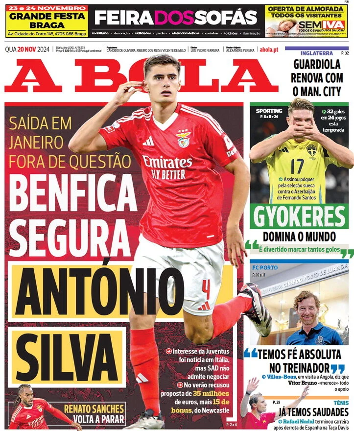 anteprima della prima pagina di A Bola