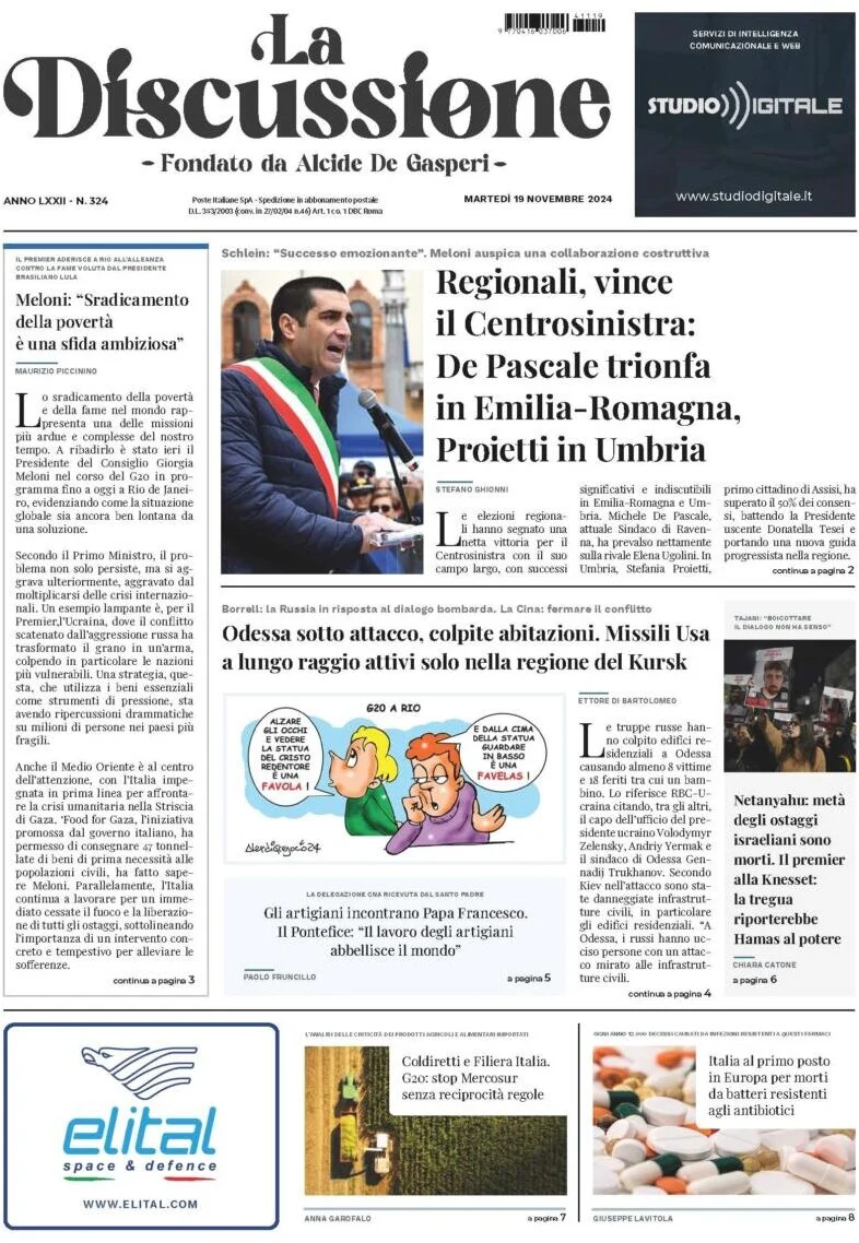 anteprima della prima pagina di La Discussione