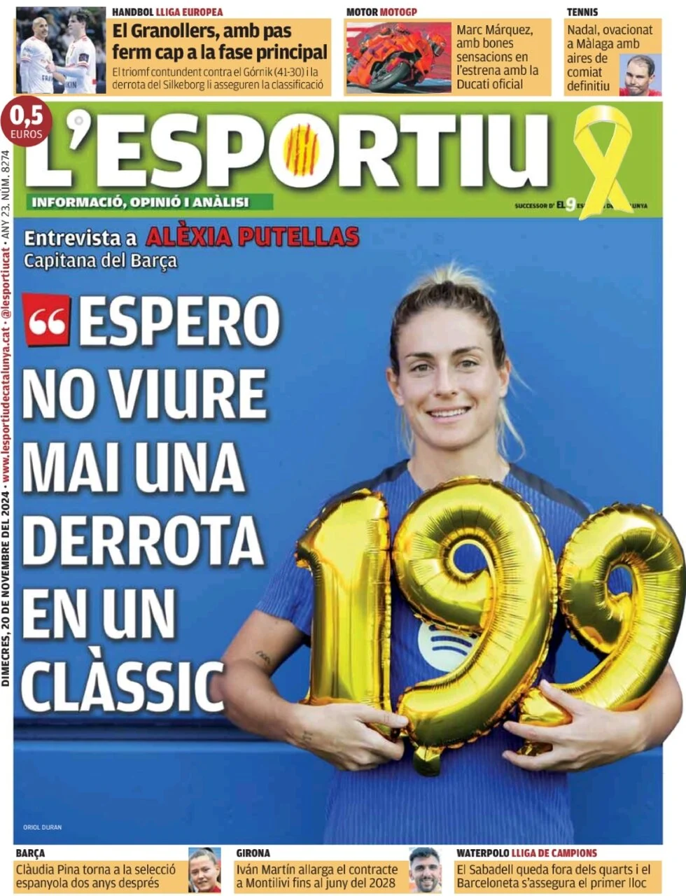 anteprima della prima pagina di L'Esportiu